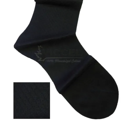 VICCEL / CELCHUK Knee Socks Fish Skin Textured Black - Luksusowe podkolanówki
