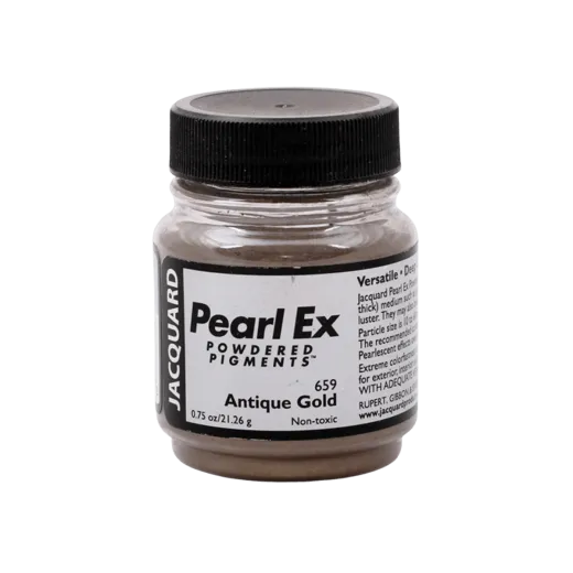 JACQUARD Pearl EX Powdered Metallic Pigments 0.75oz #659 ANTIQUE GOLD / Antyczne złote metaliczne i perłowe pigmenty w proszku do rękodzieła