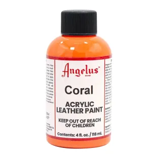 ANGELUS Acrylic Leather Paint Standard 4oz #277 CORAL / KORALOWA farba akrylowa do malowania Sneakersów i Jeansu