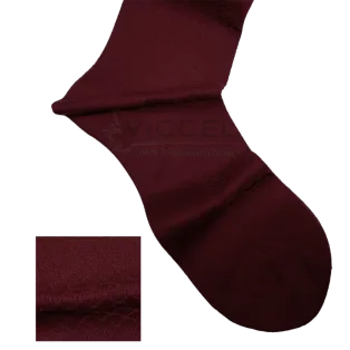 VICCEL / CELCHUK Socks Fish Skin Textured Claret Red - Luksusowe skarpety