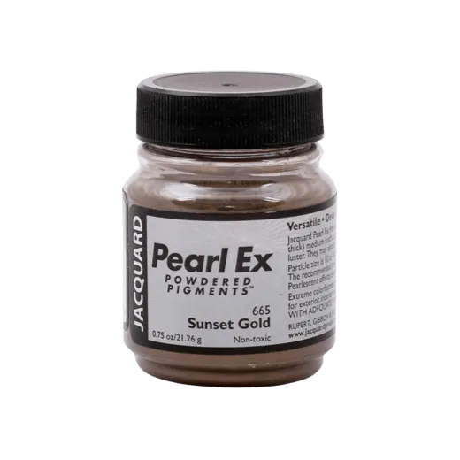 JACQUARD Pearl EX Powdered Metallic Pigments 0.75oz #665 SUNSET GOLD / Złote metaliczne i perłowe pigmenty w proszku do rękodzieła