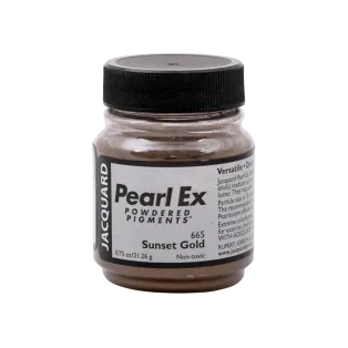 JACQUARD Pearl EX Powdered Metallic Pigments 0.75oz #665 SUNSET GOLD / Złote metaliczne i perłowe pigmenty w proszku do rękodzieła
