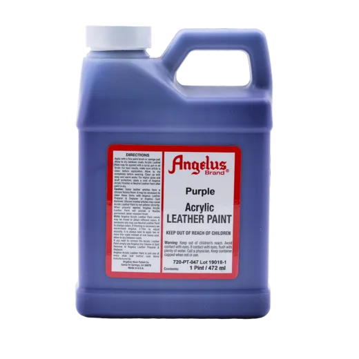 ANGELUS Acrylic Leather Paint 1-Pint #047 PURPLE / PURPUROWA farba akrylowa do malowania Sneakersów i Jeansu