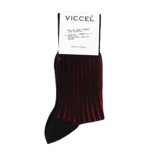 VICCEL Socks Shadow Stripe Black / Red