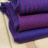 eleganckie podkolanówki męskie fioletowe viccel knee socks purple red