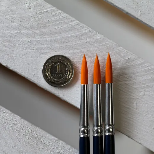 ELCO Brush Round Golden Nylon 09 / Okrągły spiczasty pędzelek do farb i barwników