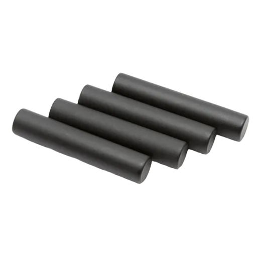 LACE LAB Cylinder metal aglets flat black set / Czarne metalowe końcówki do sznurowadeł