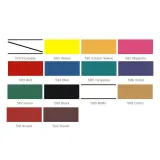 Pictogramy akrylowych kolorów farb do jeansu i tkanin Jacquard neopaque