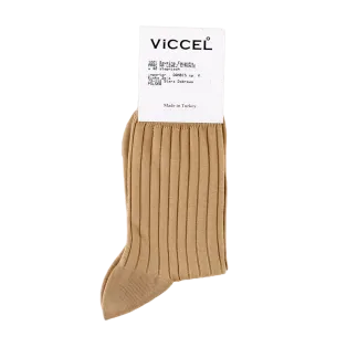 VICCEL / CELCHUK Socks Elastane Cotton Tan