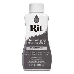 RIT DYE All-Purpose Liquid Dye 8oz CHARCOAL GREY / SZARY uniwersalny barwnik w płynie do tkanin i innych powierzchni