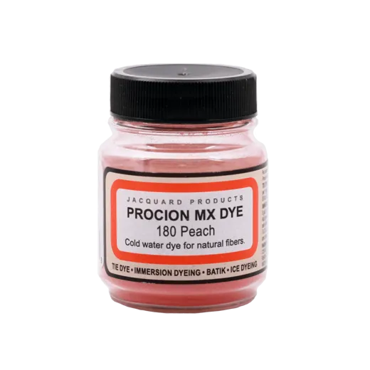 JACQUARD Procion MX Dye 0.66oz #1180 PEACH / Brzoskwiniowy barwnik do tkanin z naturalnych włókien roślinnych (celulozowych)