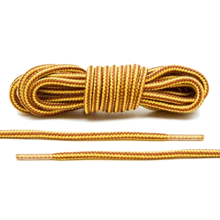 LACE LAB Yellow & Tan Boot Laces 4mm / Dwukolorowe sznurowadła do traperów
