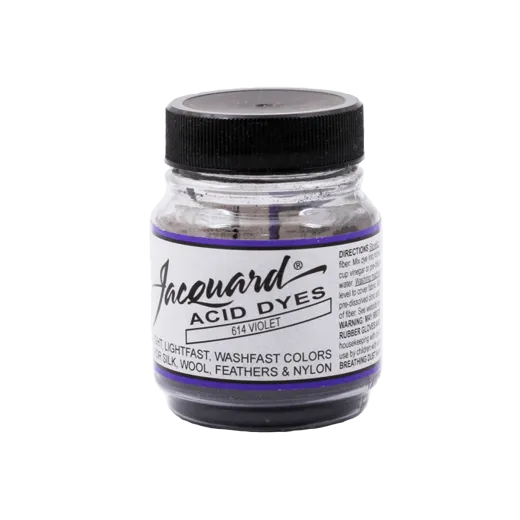 JACQUARD Acid Dye 0.5oz #614 VIOLET / FIOLETOWY barwnik kwasowy do wełny, jedwabiu i piór