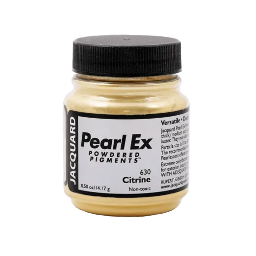 JACQUARD Pearl EX Powdered Metallic Pigments 0.5oz #630 CITRINE / Cytrynowe metaliczne i perłowe pigmenty w proszku do rękodzieła