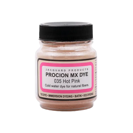 JACQUARD Procion MX Dye 0.66oz #1035 HOT PINK / Gorący Różowy barwnik do tkanin z naturalnych włókien roślinnych (celulozowych)