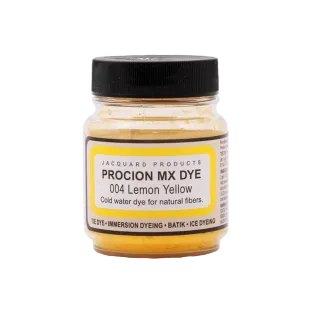 JACQUARD Procion MX Dye 0.66oz #1004 LEMON YELLOW / Cytrynowożółty barwnik do tkanin z naturalnych włókien roślinnych (celulozowych)