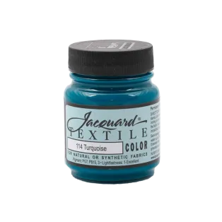 JACQUARD Textile Color Paint 2.25oz #114 TURQUOISE / TURKUSOWA farba akrylowa do tkanin