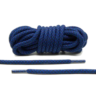 LACE LAB Rope Laces 5mm Blue & Black / Niebiesko czarne okrągłe sznurowadła do Kicksów