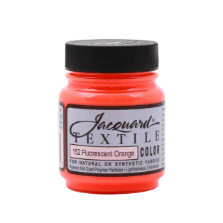 JACQUARD Textile Color Fluorescent Paint 2.25oz #152 ORANGE / Pomarańczowa fluorescencyjna farba akrylowa do tekstyliów