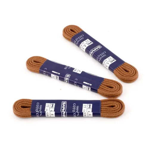 Wytrzymałe jasno brązowe sznurowadła okrągłe