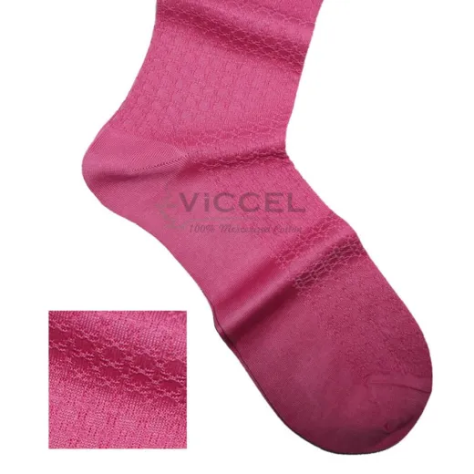VICCEL / CELCHUK Socks Star Textured Pink - Luksusowe skarpety