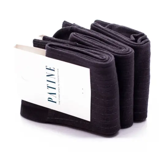 PATINE Socks PASH01 Dark Grey / Szare skarpety klasyczne z jasnymi wydzieleniami typu SHADOW