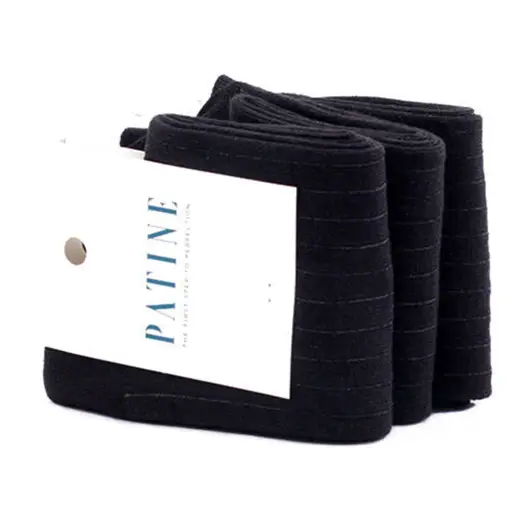 PATINE Socks PASH01 Black & Grey / Czarne skarpety klasyczne z szarymi wydzieleniami typu SHADOW