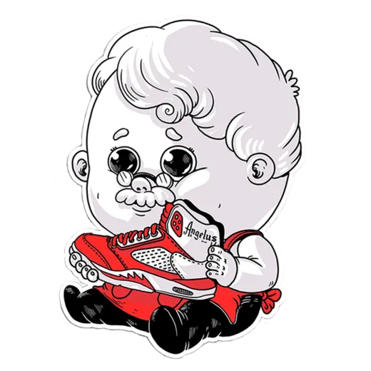 ANGELUS Sticker Angie-Baby 1szt / Wlepka dla Customizerów