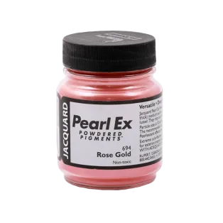 JACQUARD Pearl EX Powdered Metallic Pigments 0.5oz #694 ROSE GOLD / Różowozłote metaliczne i perłowe pigmenty w proszku do rękodzieła
