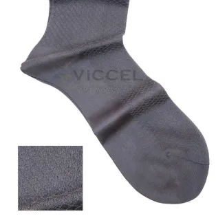 VICCEL / CELCHUK Knee Socks Fish Skin Textured Gray - Luksusowe podkolanówki