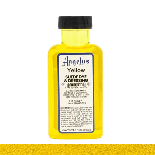 Żółty barwnik do zamszu i nubuku, którym nie tylko odnowisz kolor swoich butów, ale i zmienisz ich odcień z jasnego na ciemniejszy