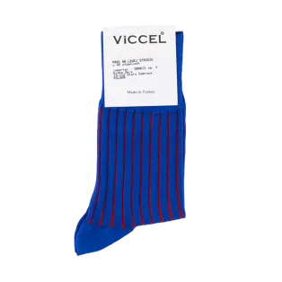 VICCEL Socks Shadow Stripe Royal Blue / Red