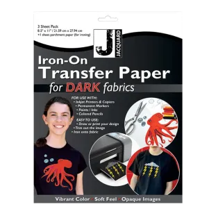 JACQUARD Transfer Paper Dark Fabrics set / Zestaw 3 arkuszy papieru transferowego do ciemnych ubrań