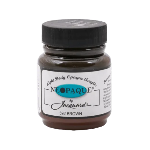 JACQUARD Neopaque Paint 2.25oz #592 BROWN / BRĄZOWA mocnokryjąca farba akrylowa do ubrań, butów i rękodzieła