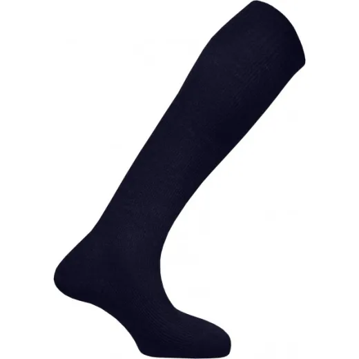 PERRIN Men Knee Socks 490 Marine NO ELASTIC / Granatowe luksusowe podkolanówki męskie