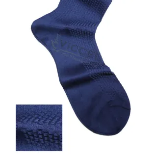 VICCEL / CELCHUK Socks Textured Egyptian Blue Brick - Luksusowe skarpetki