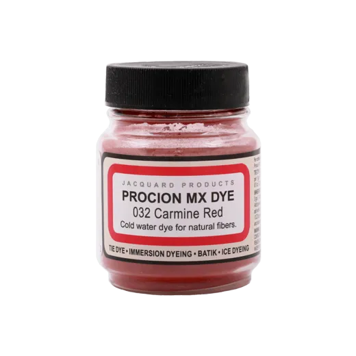 JACQUARD Procion MX Dye 0.66oz #1032 CARMINE RED / Karminowoczerwony barwnik do tkanin z naturalnych włókien roślinnych (celulozowych)