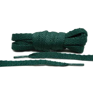 LACE LAB Flat Shoe Laces 8mm Dark Green / Ciemno zielone płaskie sznurowadła do butów