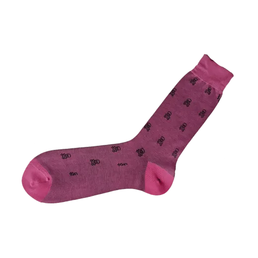 VICCEL / CELCHUK Socks Skull Pink / Black - Luksusowe skarpety