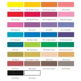 Pictogramy akrylowych kolorów farb do jeansu i tkanin Jacquard dye na flow