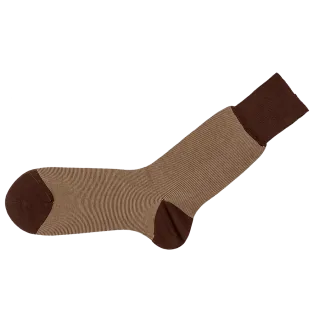 VICCEL / CELCHUK Socks Striped Brown / Beige - Luksusowe skarpety