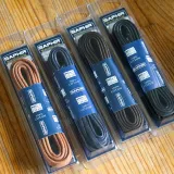 Woskowane granatowe sznurowadla eleganckie woskowane wytrzymale do eleganckich butow