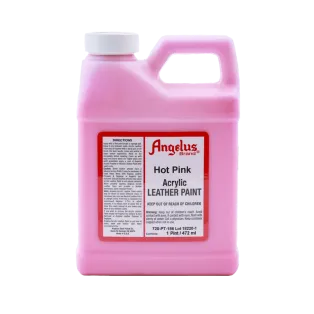 ANGELUS Acrylic Leather Paint 1-Pint #186 HOT PINK / GORĄCORÓŻOWA farba akrylowa do malowania Sneakersów i Jeansu