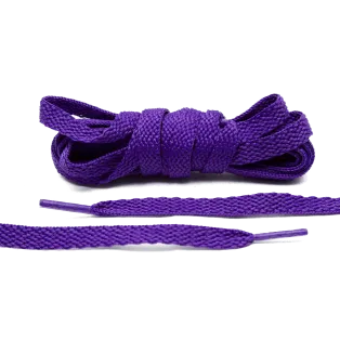 LACE LAB Flat Shoe Laces 8mm Purple / Purpurowe płaskie sznurowadła do butów