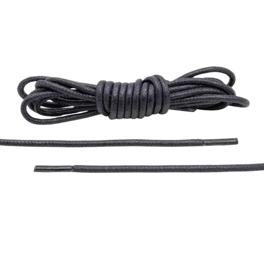 Granatowe woskowane okrągłe sznurowadła luksusowe. Sznurówki do customizacji sneakersów - Jordan, Nike, Bred 1, Adidas.