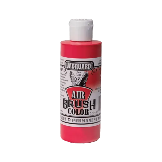 JACQUARD Airbrush Color Opaque Paint 4oz #201 RED / CZERWONA kryjąca farba akrylowa do aerografu