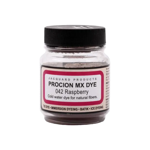JACQUARD Procion MX Dye 0.66oz #1042 RASPBERRY / Malinowy barwnik do tkanin z naturalnych włókien roślinnych (celulozowych)
