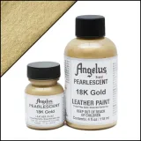 Perłowa opalizująca złota do customizacji butów i ubrań 18K Gold Pearlscent Angelus Acrylic Leather Paint. Farby do skór i tkanin.