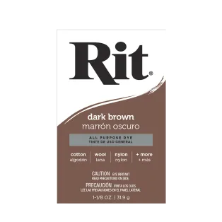 RIT DYE All-Purpose Powder Dye 1.125oz DARK BROWN / CIEMNOBRĄZOWY uniwersalny barwnik w proszku do tkanin i innych powierzchni