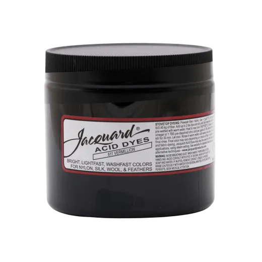 JACQUARD Acid Dye 8oz #611 VERMILLION / CYNOBER barwnik kwasowy do wełny, jedwabiu i piór